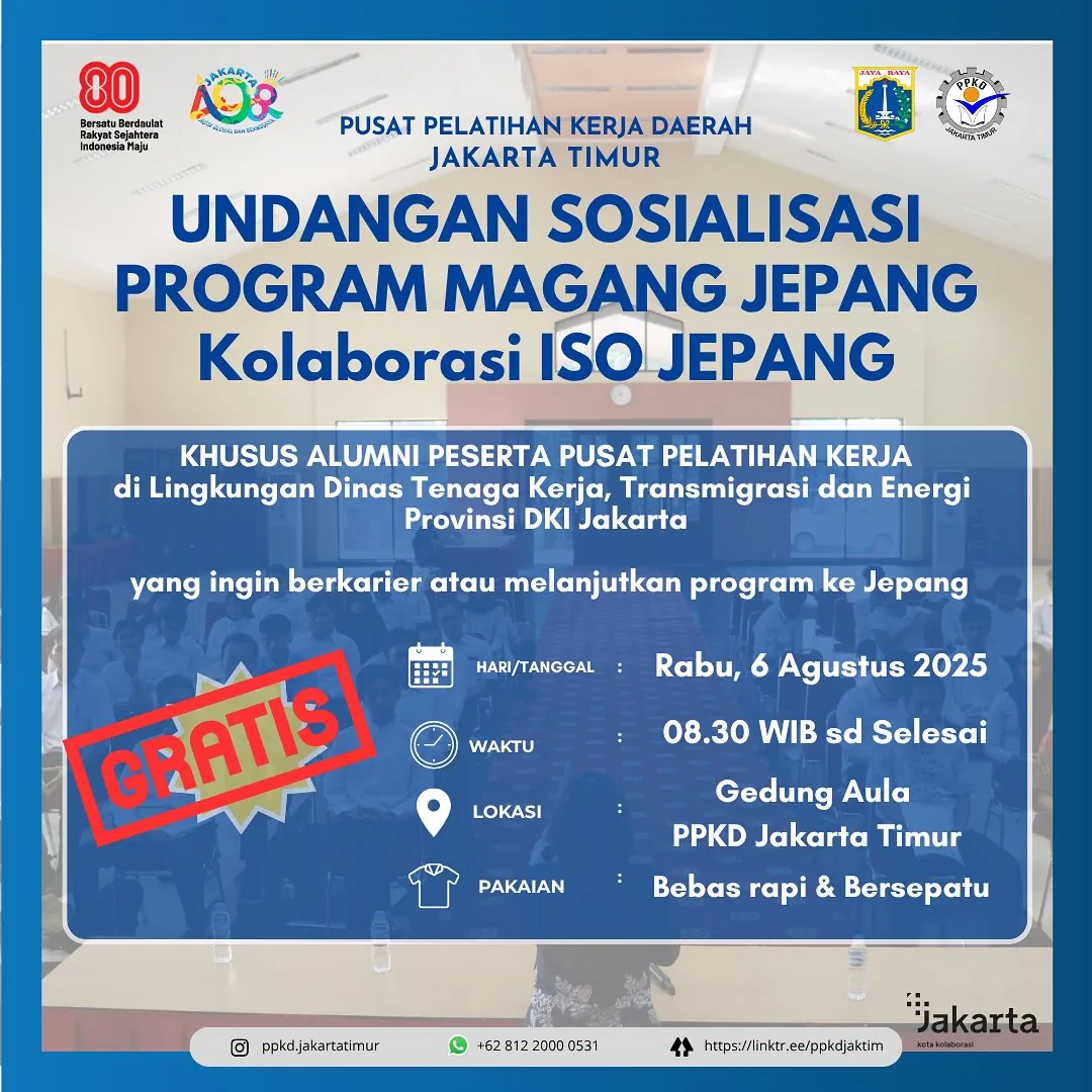 UNDANGAN SOSIALISASI PROGRAM MAGANG JEPANG – PPKD KABUPATEN PANGANDARAN